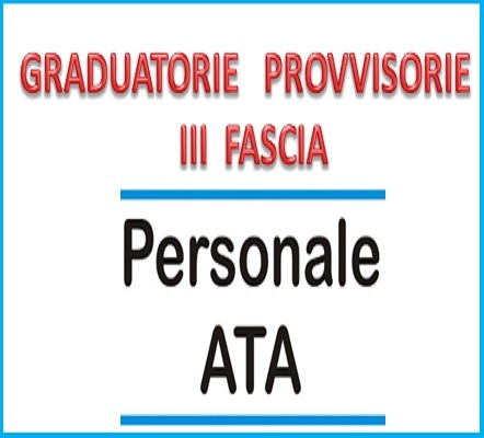 Pubblicazione Graduatorie Provvisorie d’Istituto di terza fascia del Personale A.T.A. per il triennio scolastico 2021/2024. D.M. 50 del 3 marzo 2021.