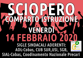 SCIOPERO DEL 14 FEBBRAIO 2020